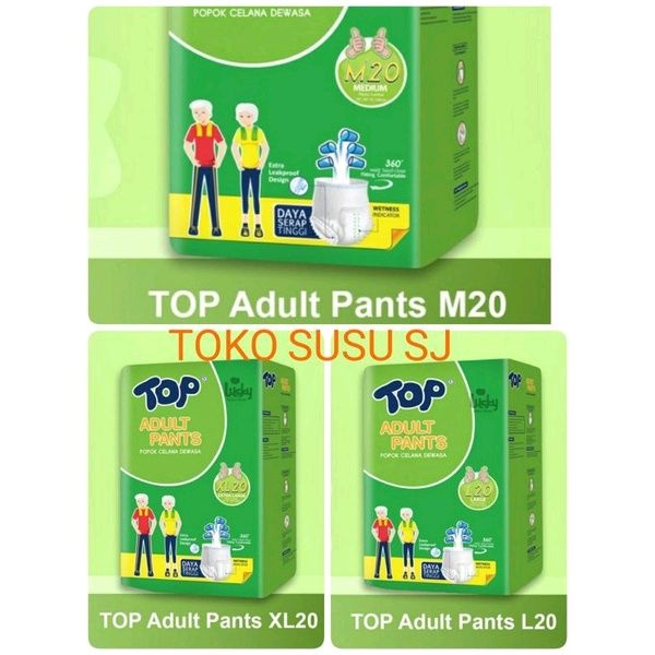 TOP ADULT PANTS POPOK DEWASA CELANA M 20 L 20 XL 20 ISI 20/M20/L20/XL20