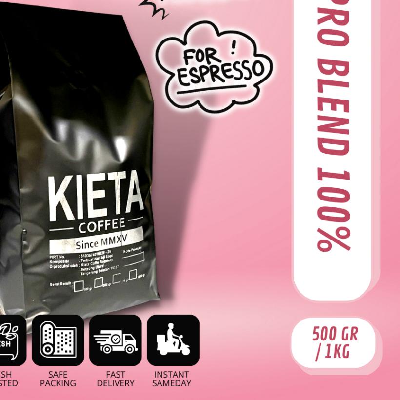 

✵ Biji Kopi 1kg Espresso Blend Arabika 100% ➨