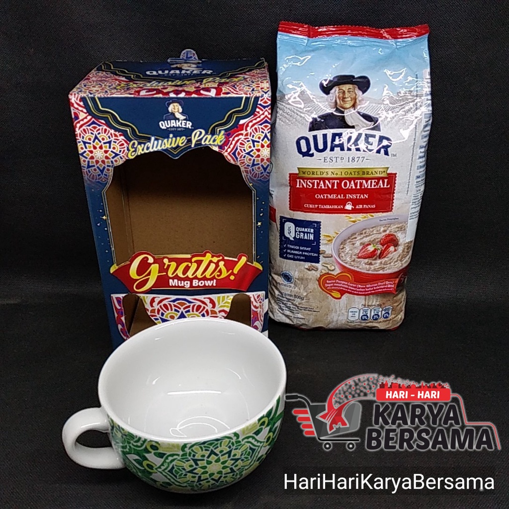 ✨NEW✨ -QUAKER OATMEAL INSTANT 800GR FREE MUG BOWL- 1.1.23