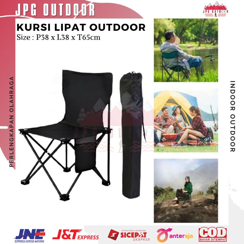 Kursi Lipat Outdoor Portable Mancing Camping Piknik Folding Chair