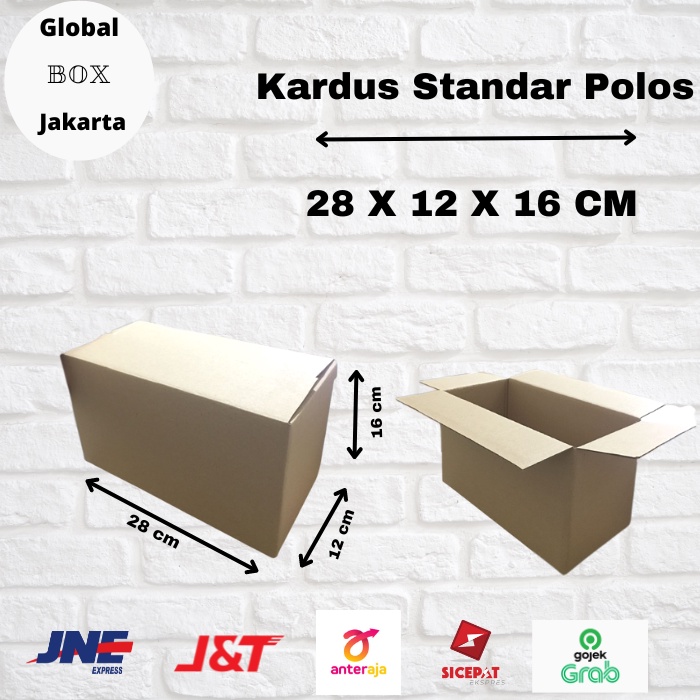 

KARDUS - KARTON - BOX POLOS - DUS STANDAR - UKURAN 28x12x16 Per 10pcs