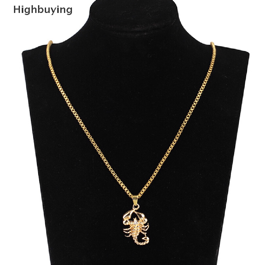 Hbid Fashion Hip Hop Pria Scorpio Rantai Panjang Sweater Kalung Punk Rock Perhiasan Hadiah Glory