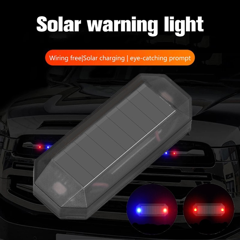 Solar LED Mini Warning Light/Lampu Ekor Motor Sepeda Elektrik/Safety Flashing Warning Lamp/Aksesoris Sepeda Universal