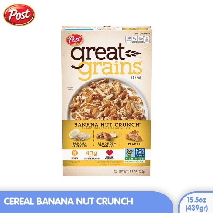 

POST Cereal Banana Nut Crunch 15.5oz (439gr)