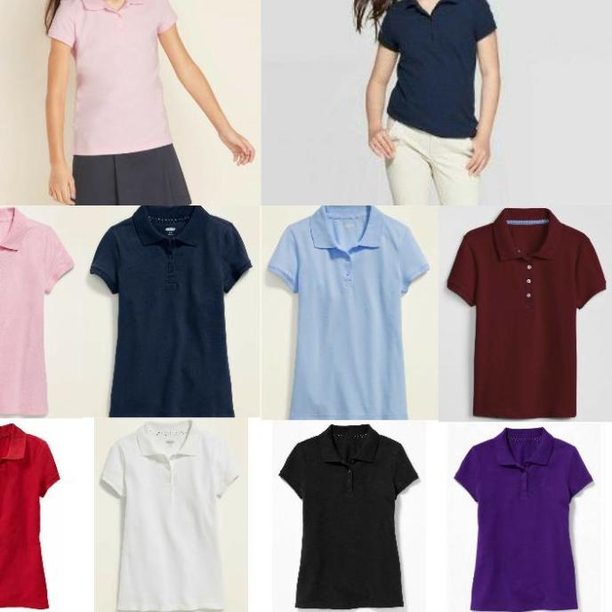 [Bisa Cod] Kaos Anak Perempuan Kerah Branded Old Navy 4 - 16 Tahun Best 