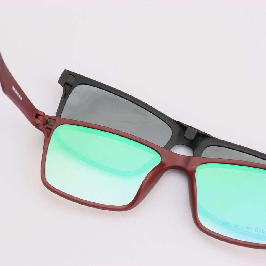 Frame Kacamata Clip On Style Terbaru 2in1 Polarized Anti Uv/Anti Silau Pria Dan Wanita Trendy Kekinian Keren