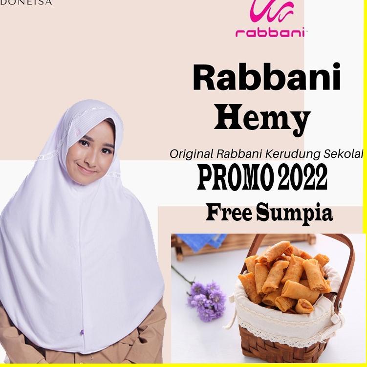Booming Kerudung Sekolah Rabbani Asli Hemy (Renda Melingkar)