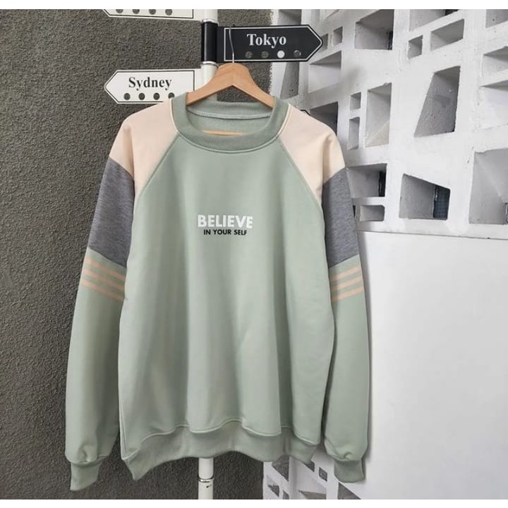 Sweater Wanita Grosir Berkualitas - Believe hand combie