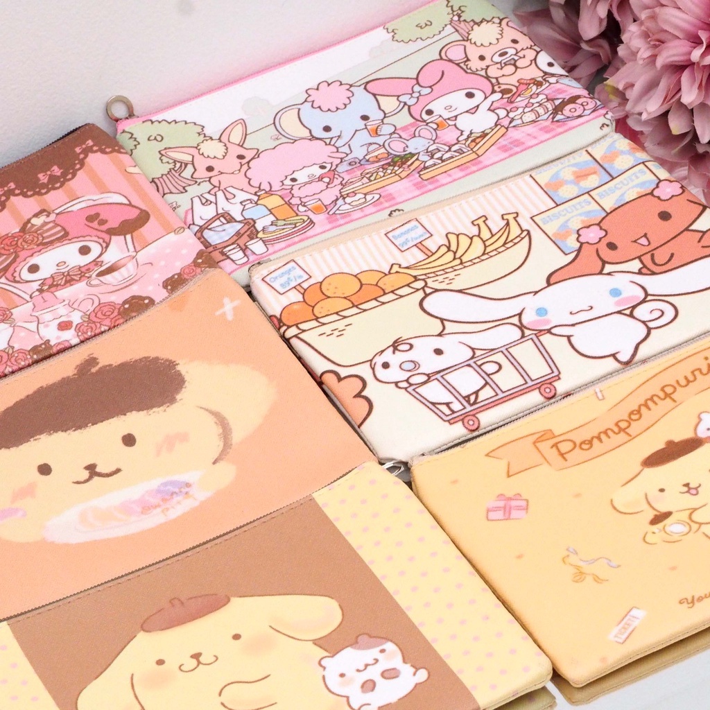 Dompet Serbaguna Karakter Sanrio Pouch Kosmetik Tempat Pensil Souvenir Kualitas Bagus