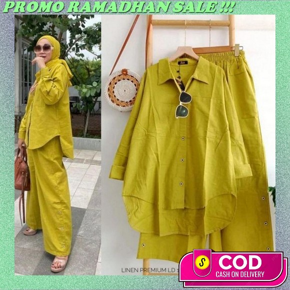 Stelan Sablon Over Size Celan Atasan Simple / Blouse Pants Set Cewek Kekinian / Set Celana Baju / Se