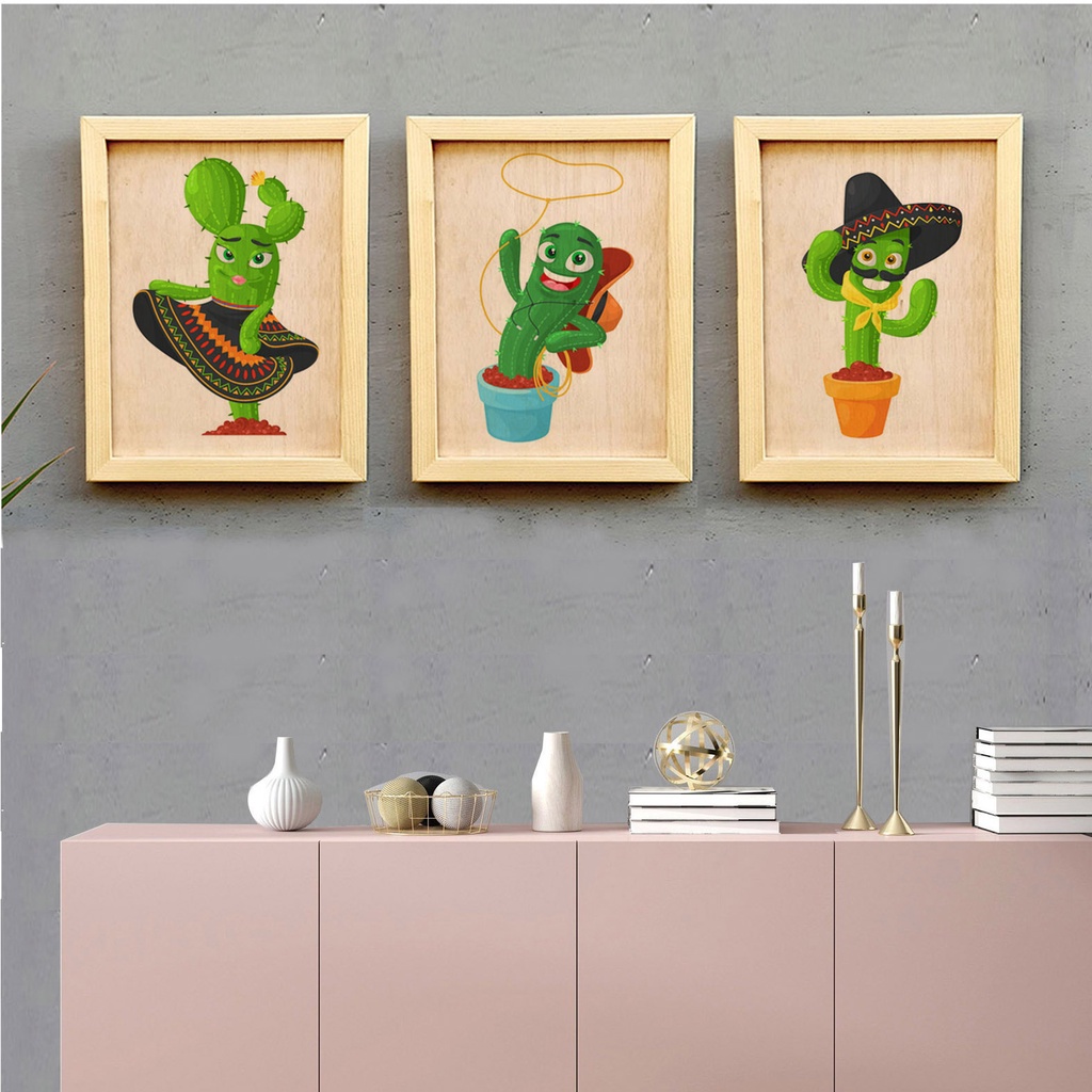 Hiasan dinding kaktus / wall decor kaktus unik