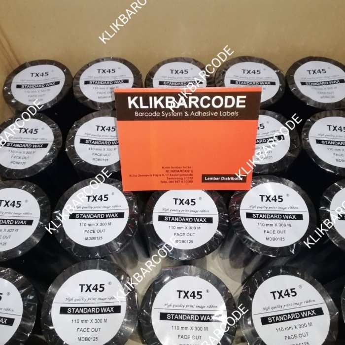 

MURAH PITA BARCODE JAPAN PREMIUM WAX 110 X 300 M - 11 CM X 300 METER - TX45 MURAH