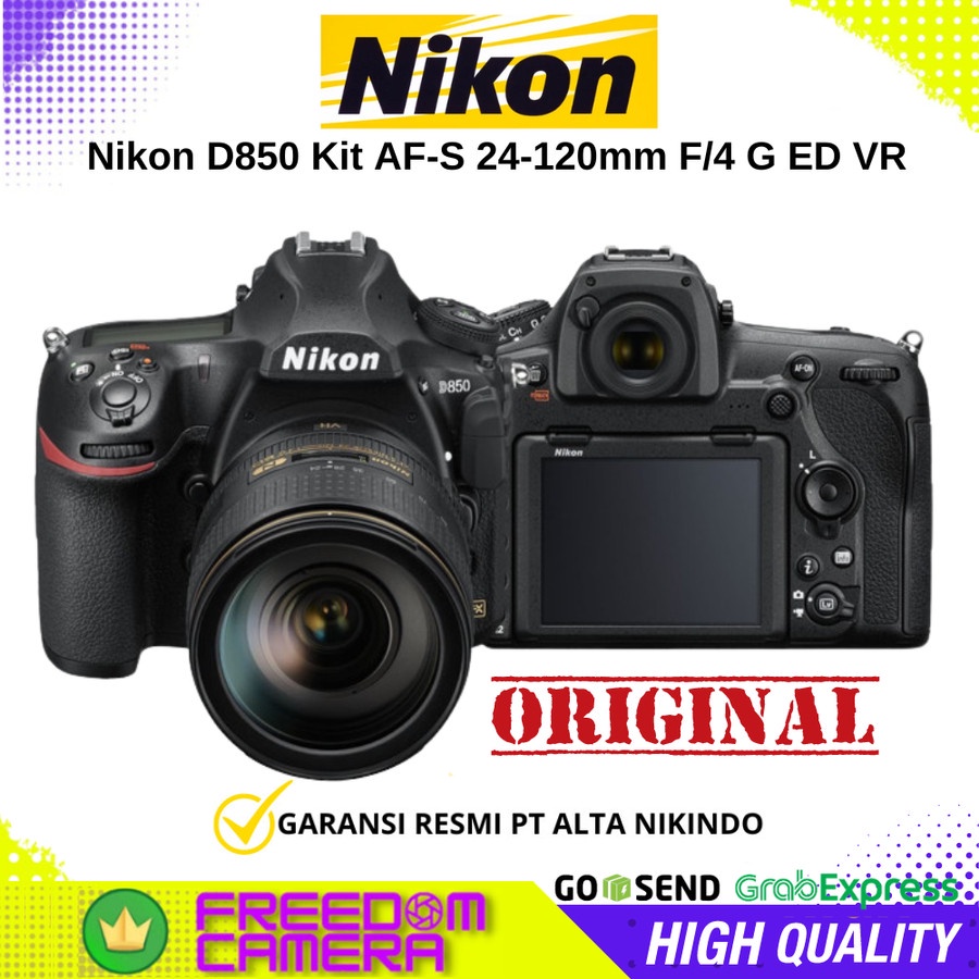 Nikon D850 Kit AF-S 24-120mm F 4 G ED VR Nikon D 850 Kamera DSLR Garansi Resmi
