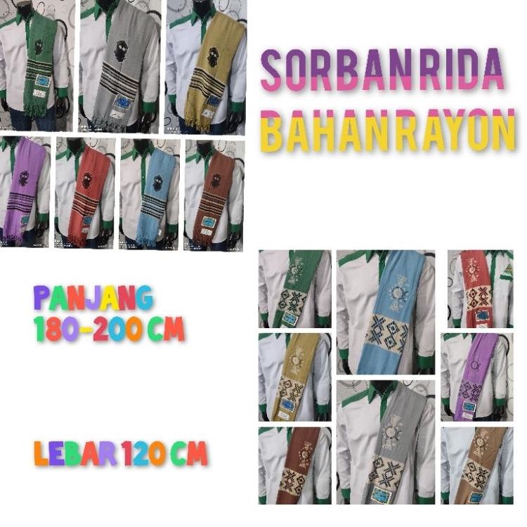 Termurah SORBAN RAYON MOTIF TEROMPAH & LOGO NU