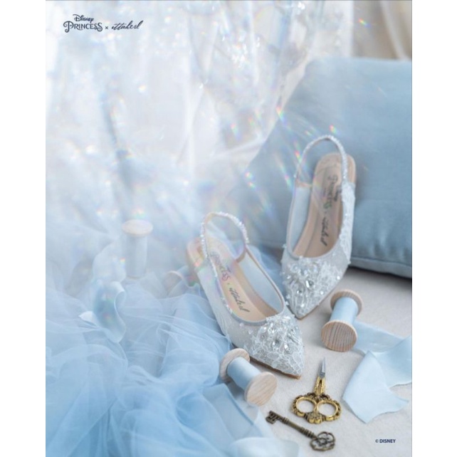 HARGA ITTA ITTAHERL X DISNEY PRINCESS CINDERELLA FAIRYTALE POINTY BACKSTRAP SKY SZ 36
