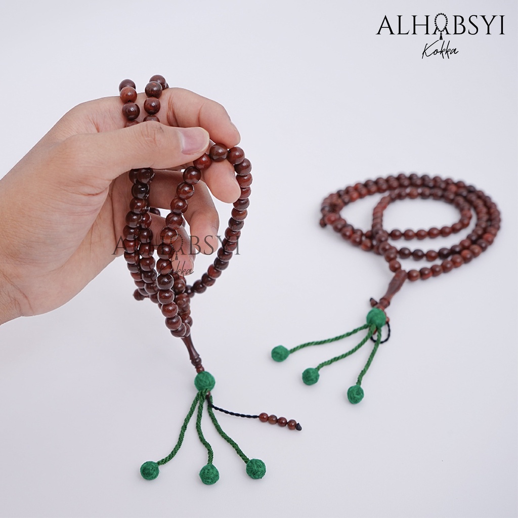 Tasbih Kokka Asli Bersertifikat Motif Bulat 7.5 mm Kaokah Alii 100% Berbahan Dari Biji Buah Kokka - by CS1