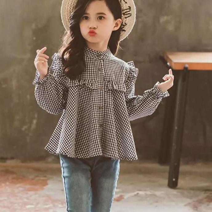 ➤ BLUS ANAK PEREMPUAN MODEL CANTIK(2-12thn)motif kotak-kotak ←