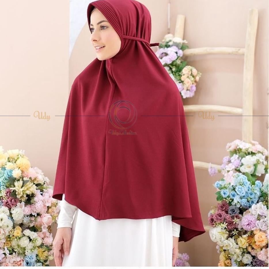 Kualitas Dijamin Hijab Khimar Tali Pet Moscrepe Premium Jumbo L 【vod❁