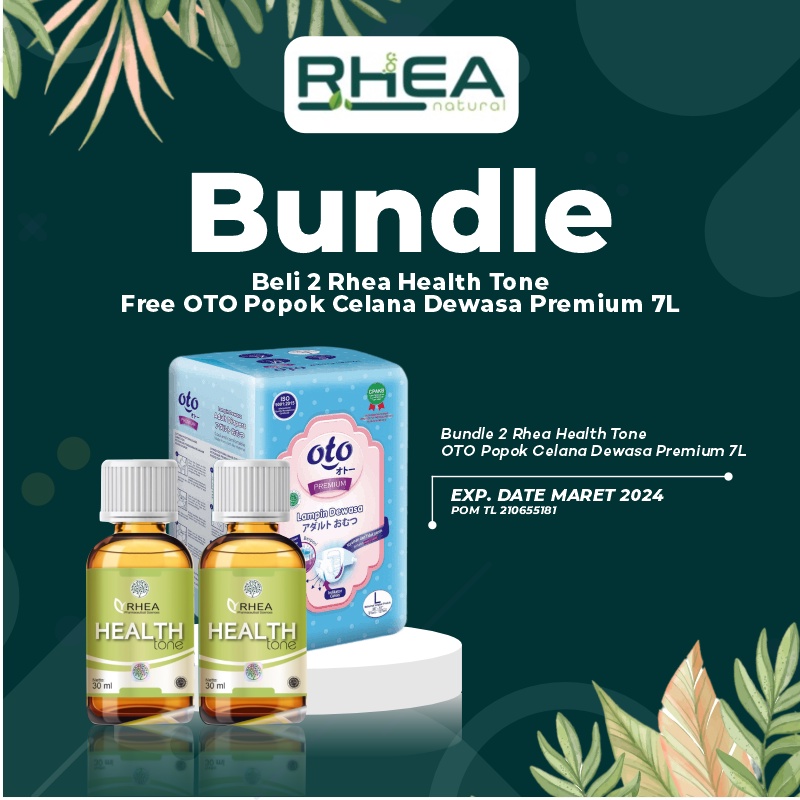 Bundle 2 RHEA Health Tone 30ml FREE OTO Popok Dewasa Premium 7L