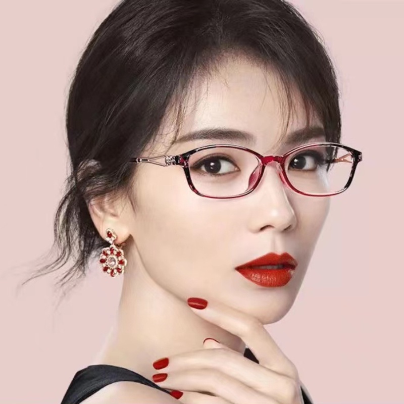 (YUZHU) Kacamata Baca Bingkai Oval Gaya Klasik New Fashion Anti Blue Light Eyeglasses Untuk Wanita