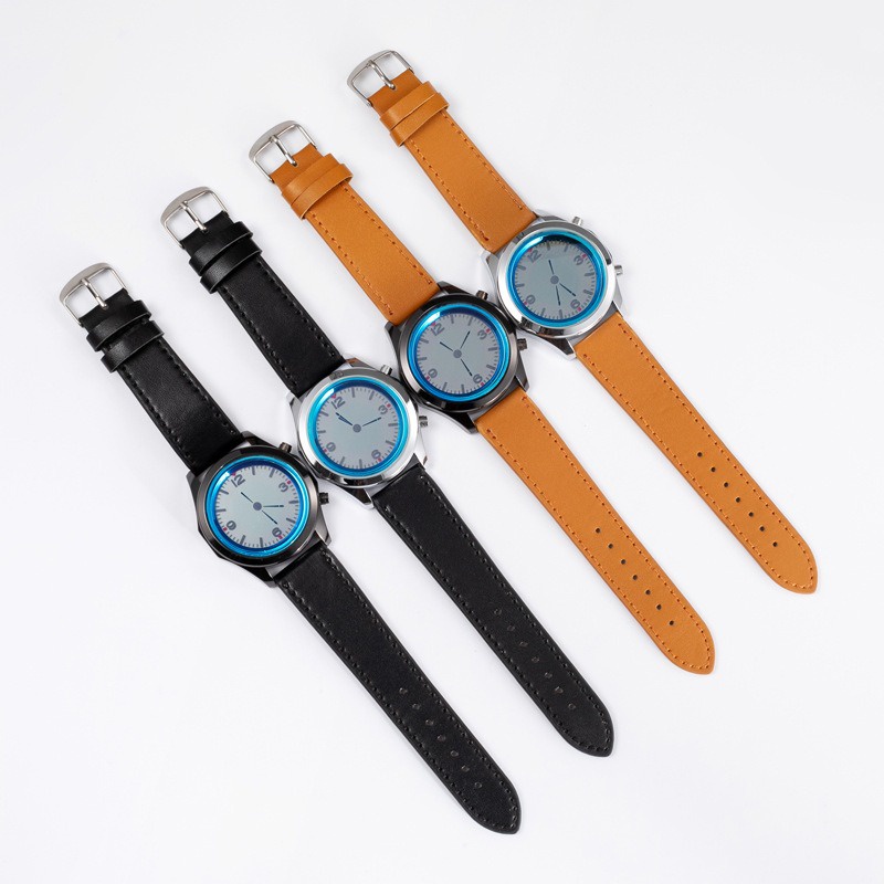 RRNS 160 Jam Tangan Wanita Pria Digital Analog Strab Kulit PU