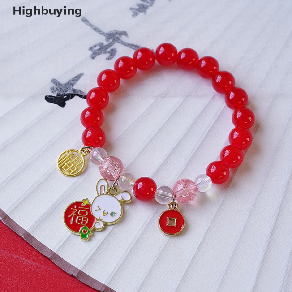 Hbid New Trendy Good Luck Ch Bracelet Red Beaded Vintage Rabbit Bracelet for Women Cute Pendant Bracelet Girl Fashion Jewelry Glory