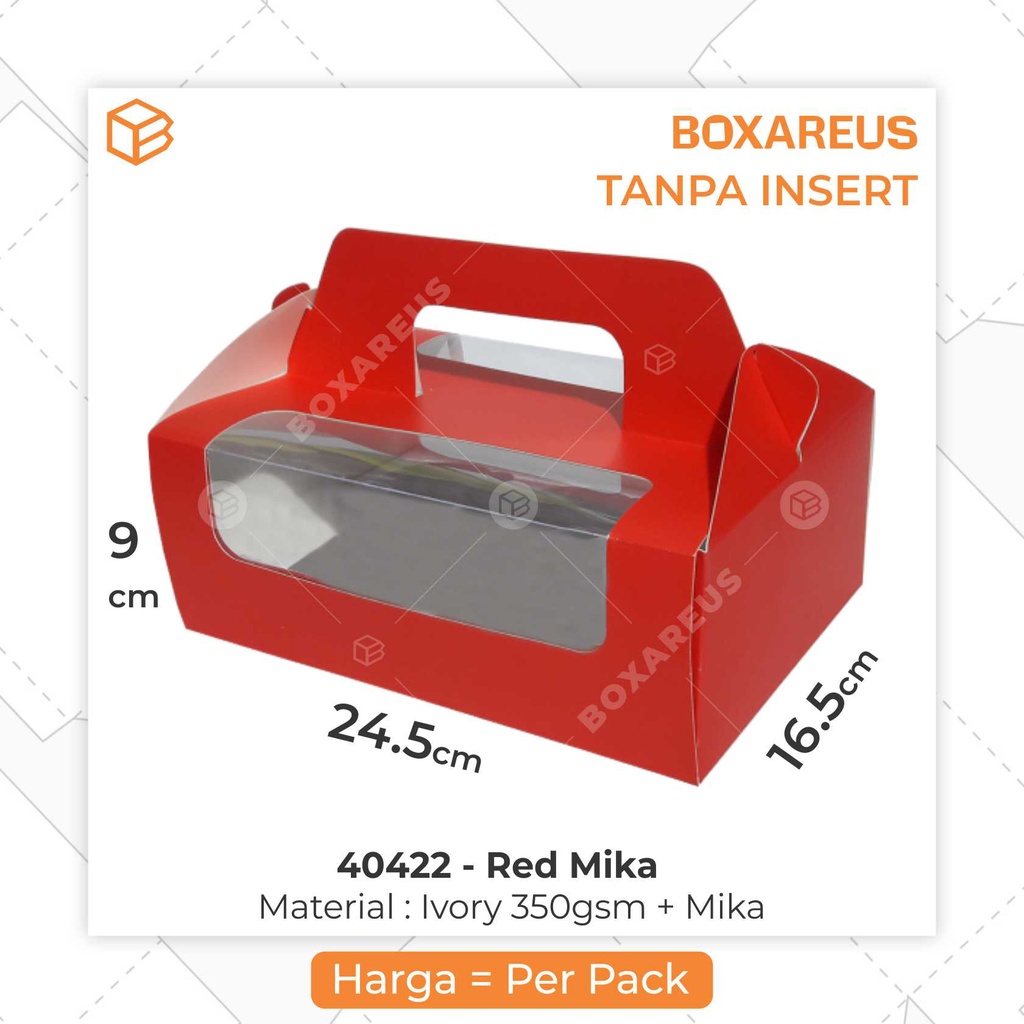 Dus Kue, Box Kue, Cake Box, Cupcake Box, Kemasan | 40422 TANPA INSERT (10pc)