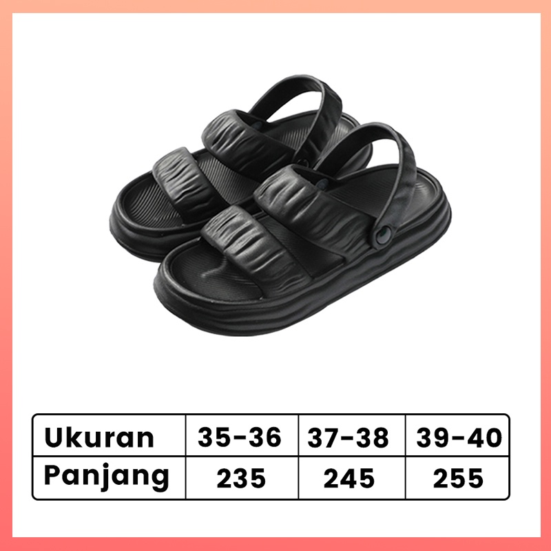 Sandal jelly wanita import terbaru EVA 2023 Sandal slop karet wanita kekinian Sandal cewek dewasa murah tahan aus dan tidak licin