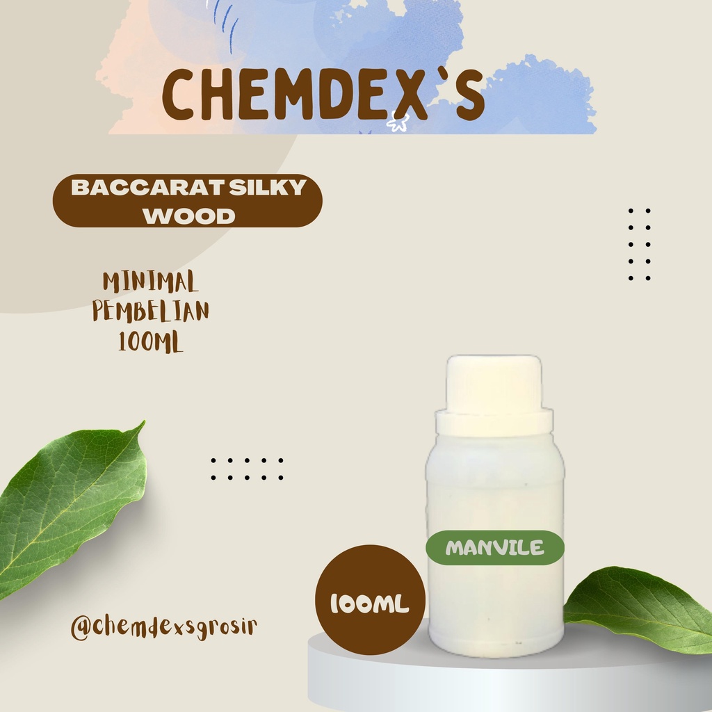 Bibit Parfum Murni BACARAT SILKY WOOD // MANVILE // 100ML || Bibit parfum || parfum baccarat