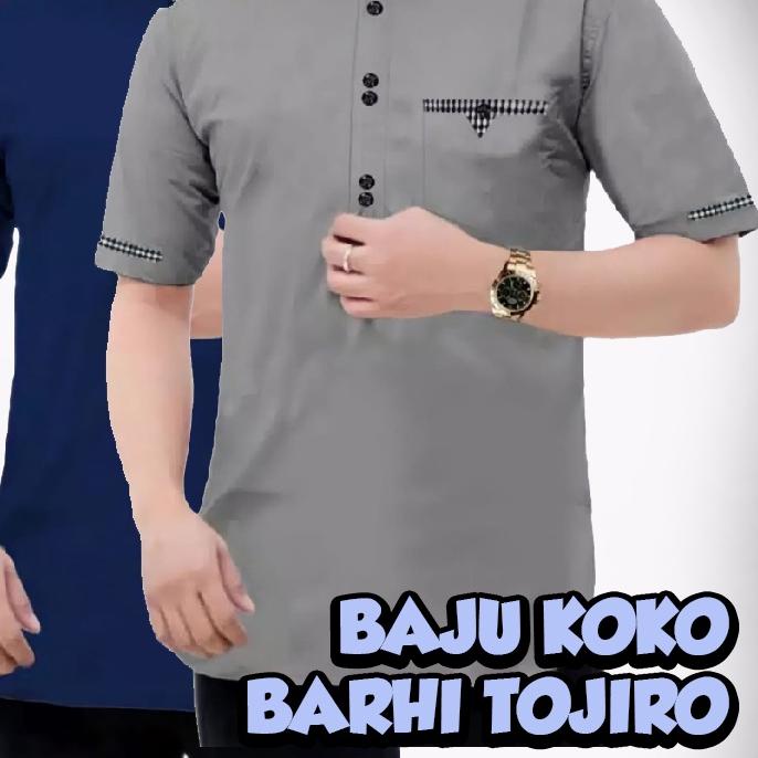 ◄ BAJU KOKO BARHI TOJIRO TOYOBO Premium Quality Kancing Saku Aktif ۝