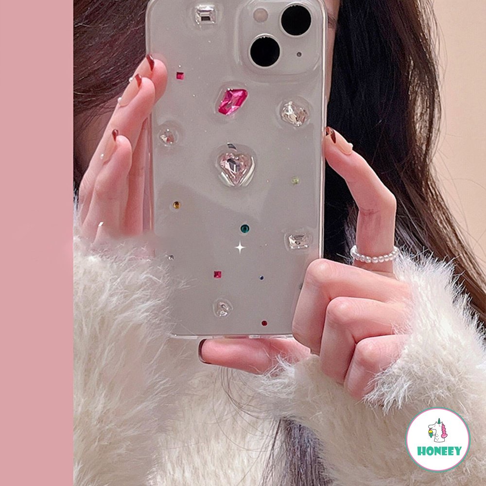 IPHONE Fashion Berlian Mengkilap Foil Ponsel Case Kompatibel Untuk Iphone14 13 12 Pro 11 Pro Max 14 Pro Max Shockproof Lembut TPU Penutup Belakang