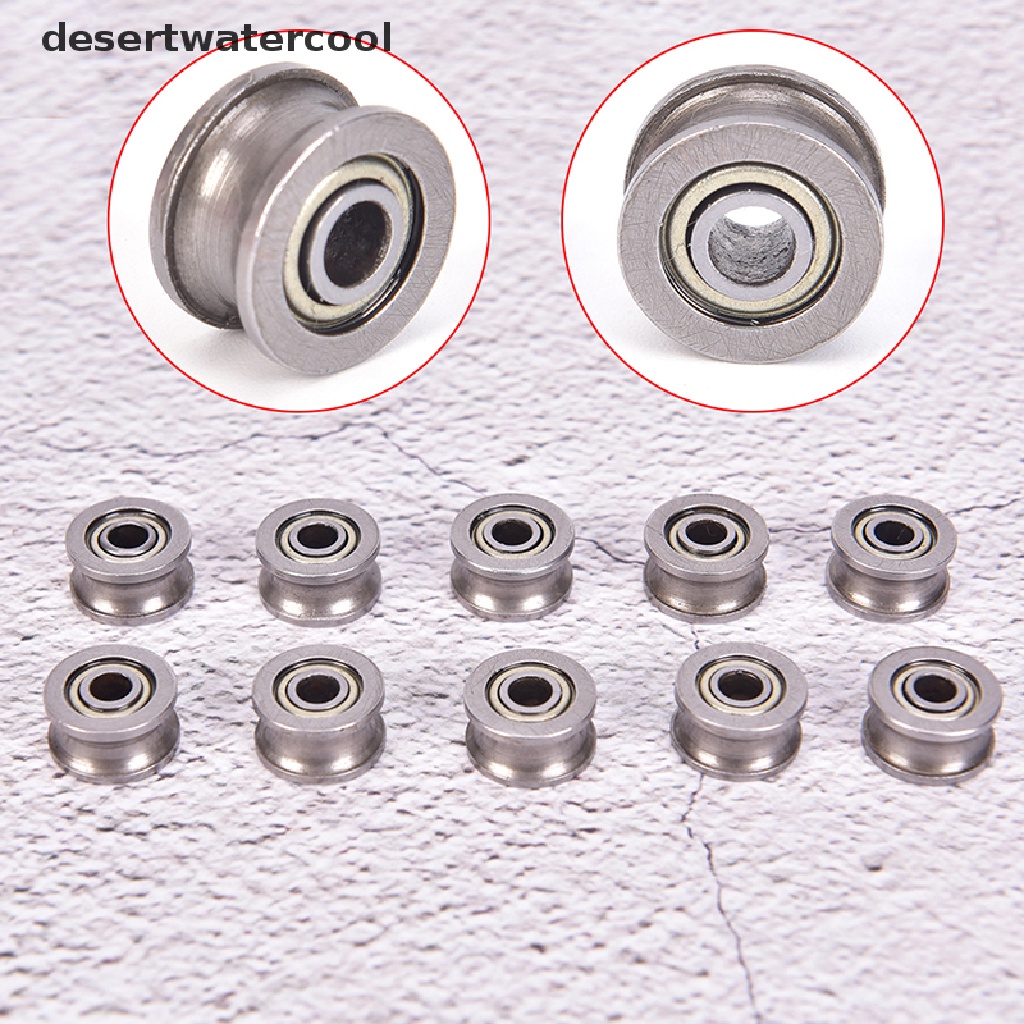 Deid 10pcs U624ZZ U Alur Bola bearing guide pulley Untuk Rel track linear 4 * 13 * 7mm Martijn