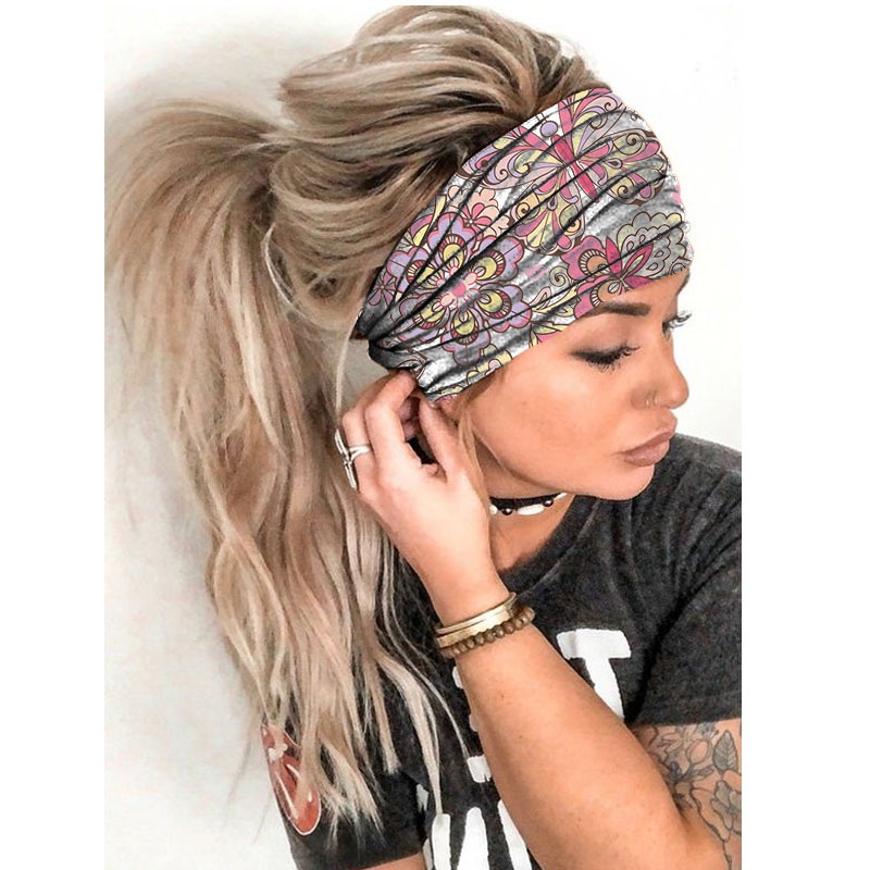 Bandana Hairband Headband Eropa Dan Amerika Gaya Panas Baru Topi Beanie Sorban Topeng Olahraga Luar Ruangan Dan Sorban Rekreasi Aksesoris Rambut Pita Rambut