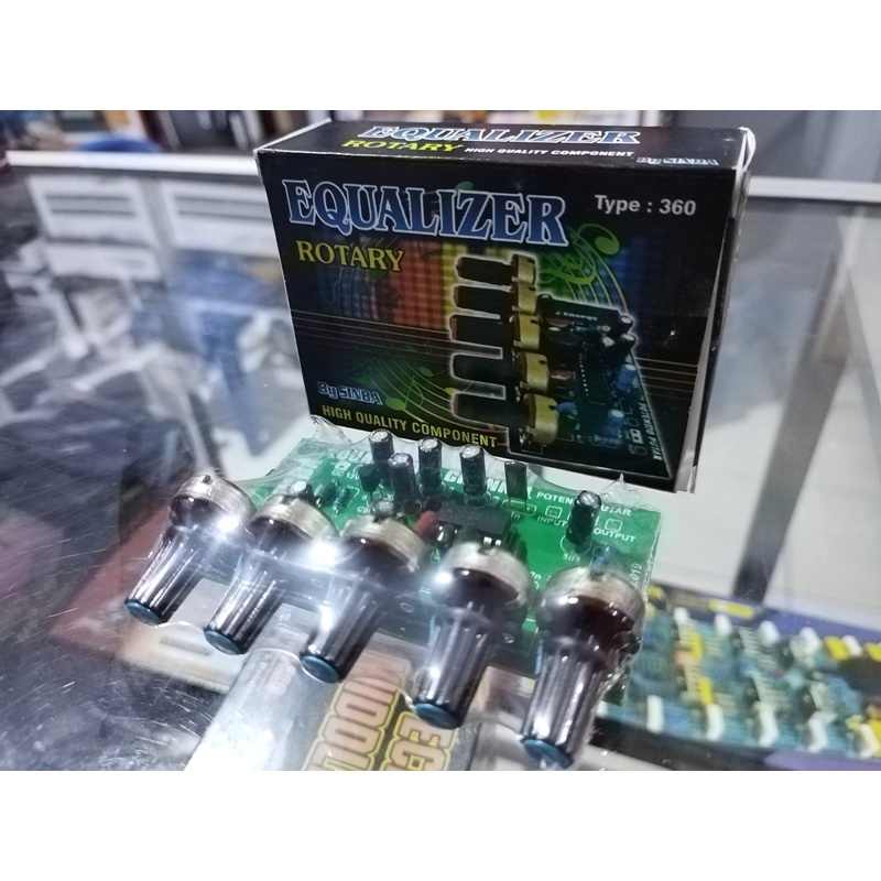 KIT EQUALIZER 5 CHANNEL POTENSIO ROTARY 12V DC SINBA