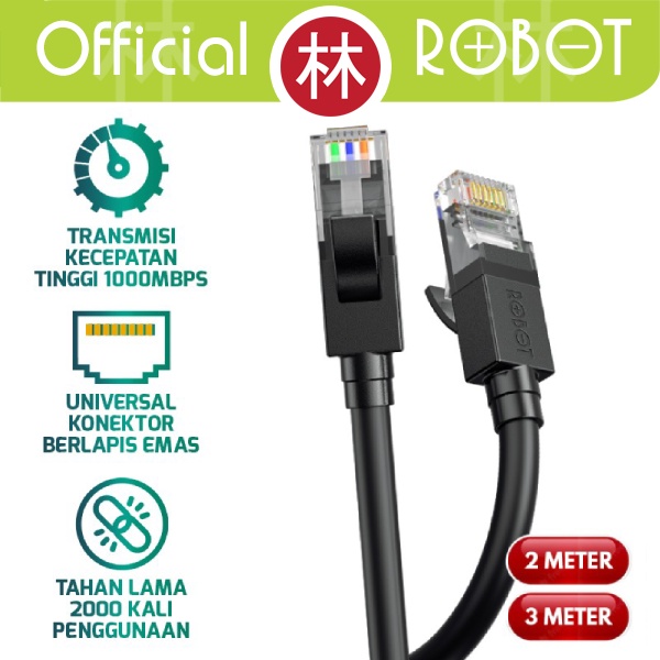 Robot RFC02 2M / RFC03 3M Kabel Ethernet Cable LAN UTP CAT 6 RJ45