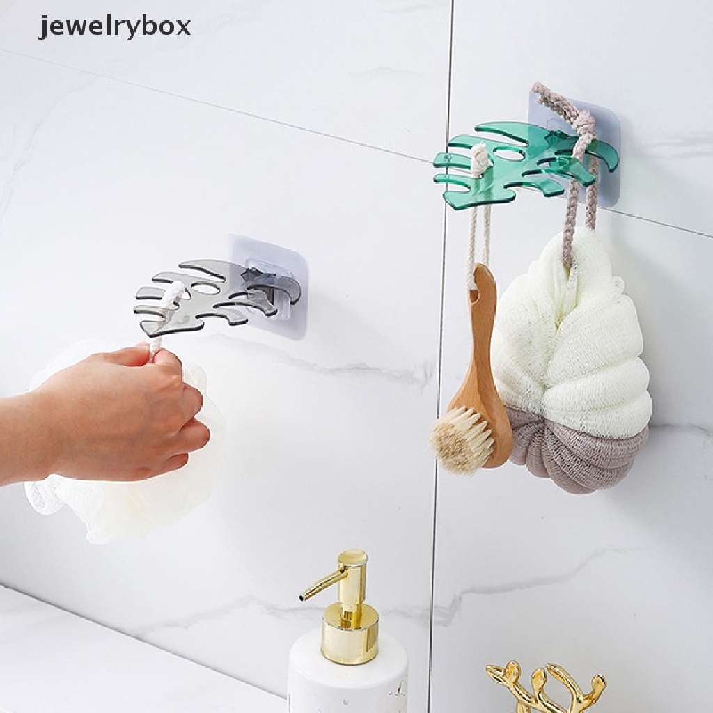 [jewelrybox] New Leaf Hook Serbaguna Dinding Organizer Rak Kamar Mandi Silet Tempat Sikat Gigi Hair Rope Storage Hook Dapur Gadget Alat Hook Butik