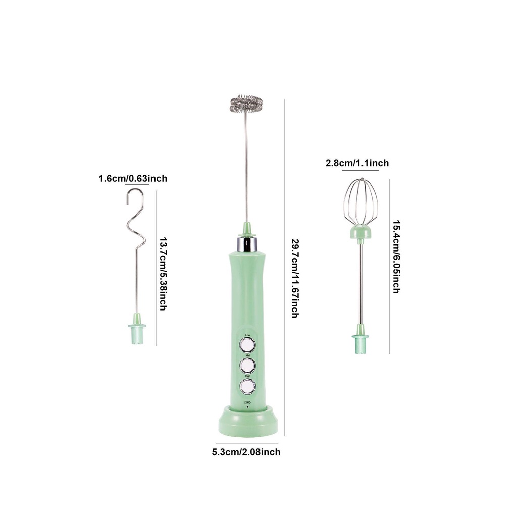 Rechargeable Electric Whisk Agitator Kocokan Otomatis Pengaduk Creamer