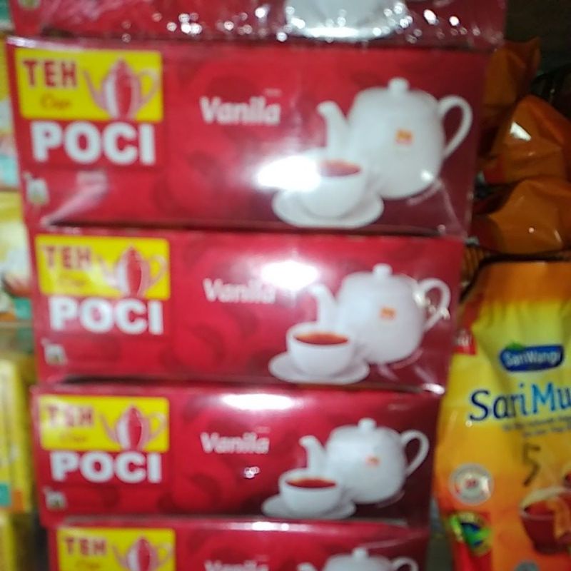 

Teh Poci Vanila Teh Celup Tea Bag 25 Pcs Teh vanila, hitam, melati