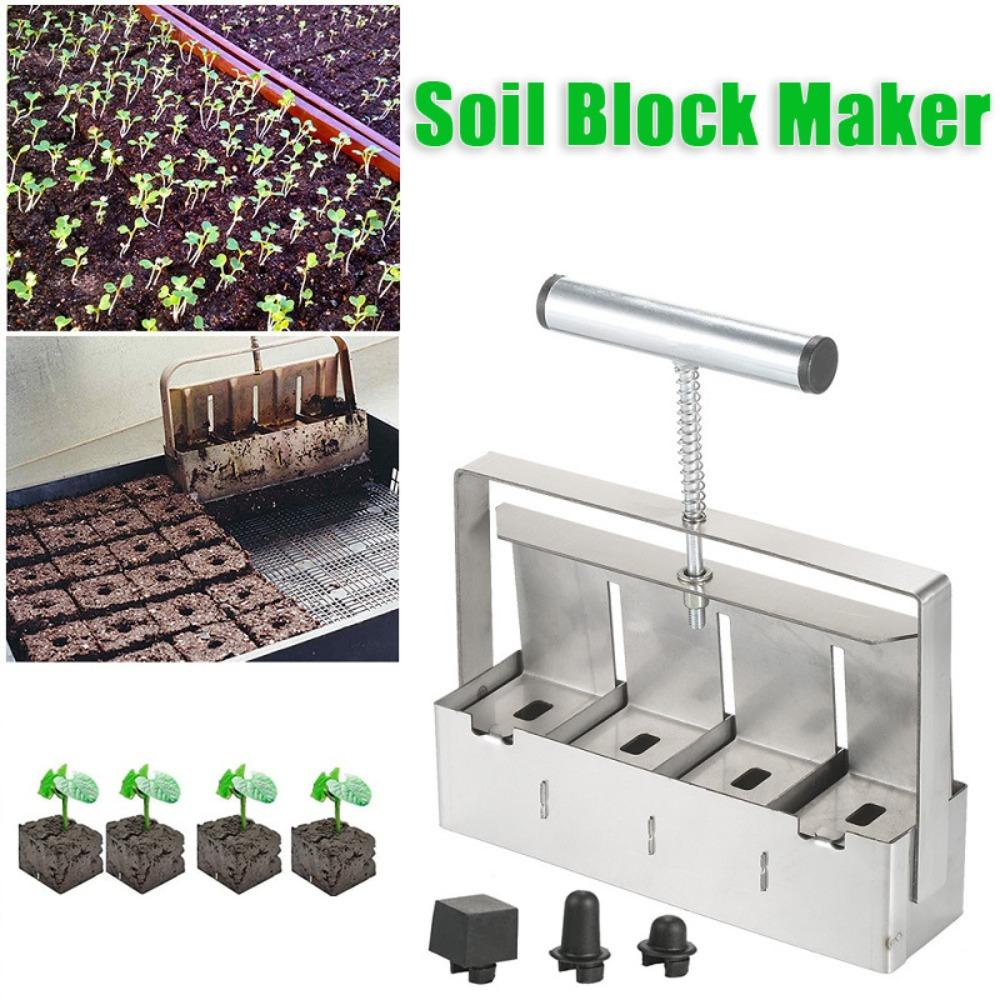 Solighter Soil Blocker Garden 2inch Alat Pemblokiran Jamur 4cell