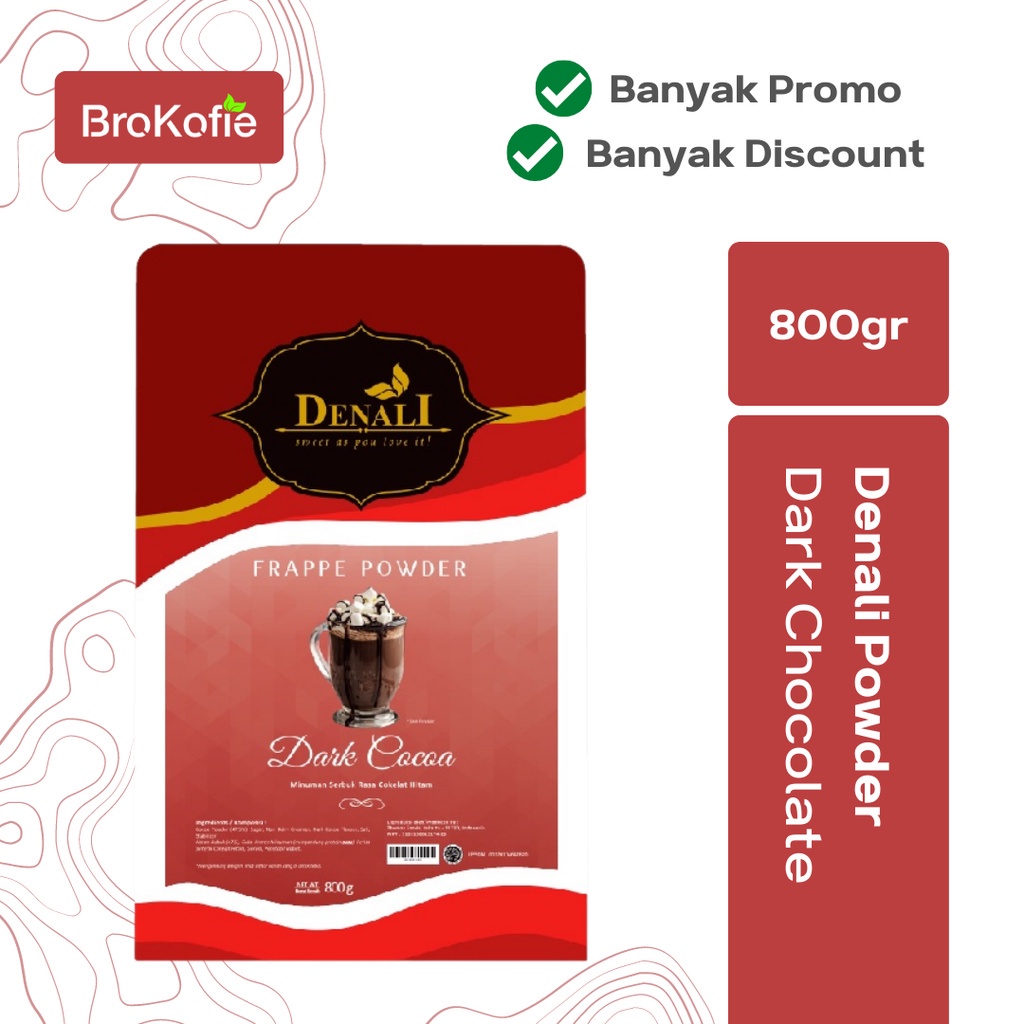 

Denali Powder Dark Cocoa 800g Promo Bubuk Minuman Premium Termurah