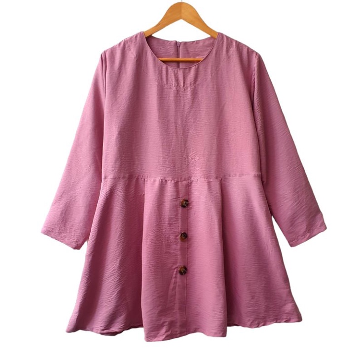 Real Pict - New Tunik Dress Atasan Baju Blouse Wanita Fashion Model BAru HEm Tunik MErinda
