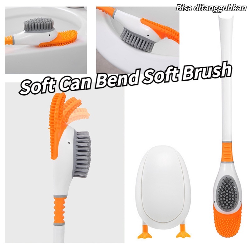 【COD】Sikat Silikon Golf Toilet/Sikat Pembersih Toilet Bentuk Bebek/Sikat WC Silikon/Toilet Kamar Mandi Silikon Brush Bebek