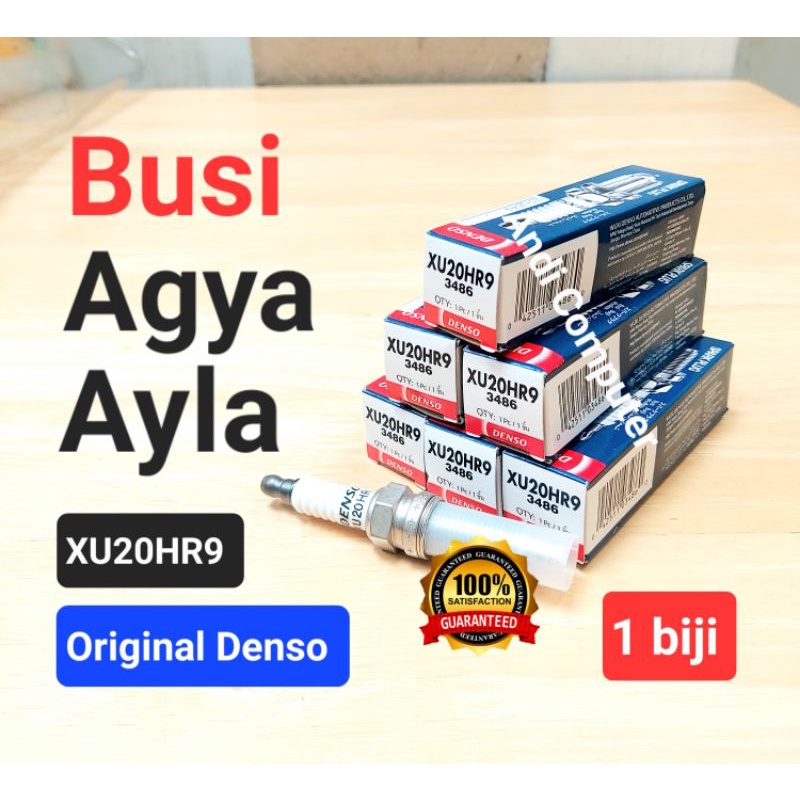Busi Agya Ayla ( Sigra Calya 1000cc ) Denso Original Asli XU20HR9