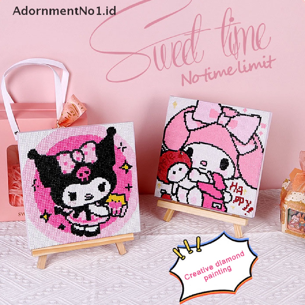 [AdornmentNo1] 1set Kreatif Kuromi Berlian Paing DIY Berlian Bulat Dekorasi Kamar Anak [ID]