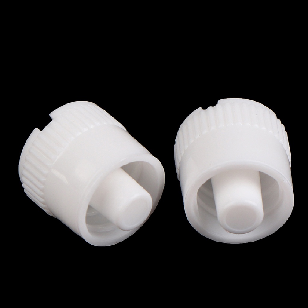 Sho 2Pcs Male Luer Lock Plug Adapter Katup Udara Pipa Dispenser Lem Laras Fitg PP Plastik Konektor End Cap Cover N