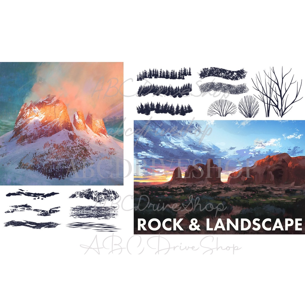 Procreate Brush - Quick Environment Brushes for Procreate