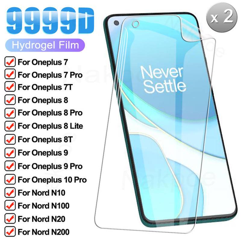 4pcs Untuk Oneplus 77t 8 8T 9 9E 9R 9RT 10 Pro Pelindung Hydrogel Film Pelindung Layar Untuk Oneplus Nord 2 N10 N100 N20 N200