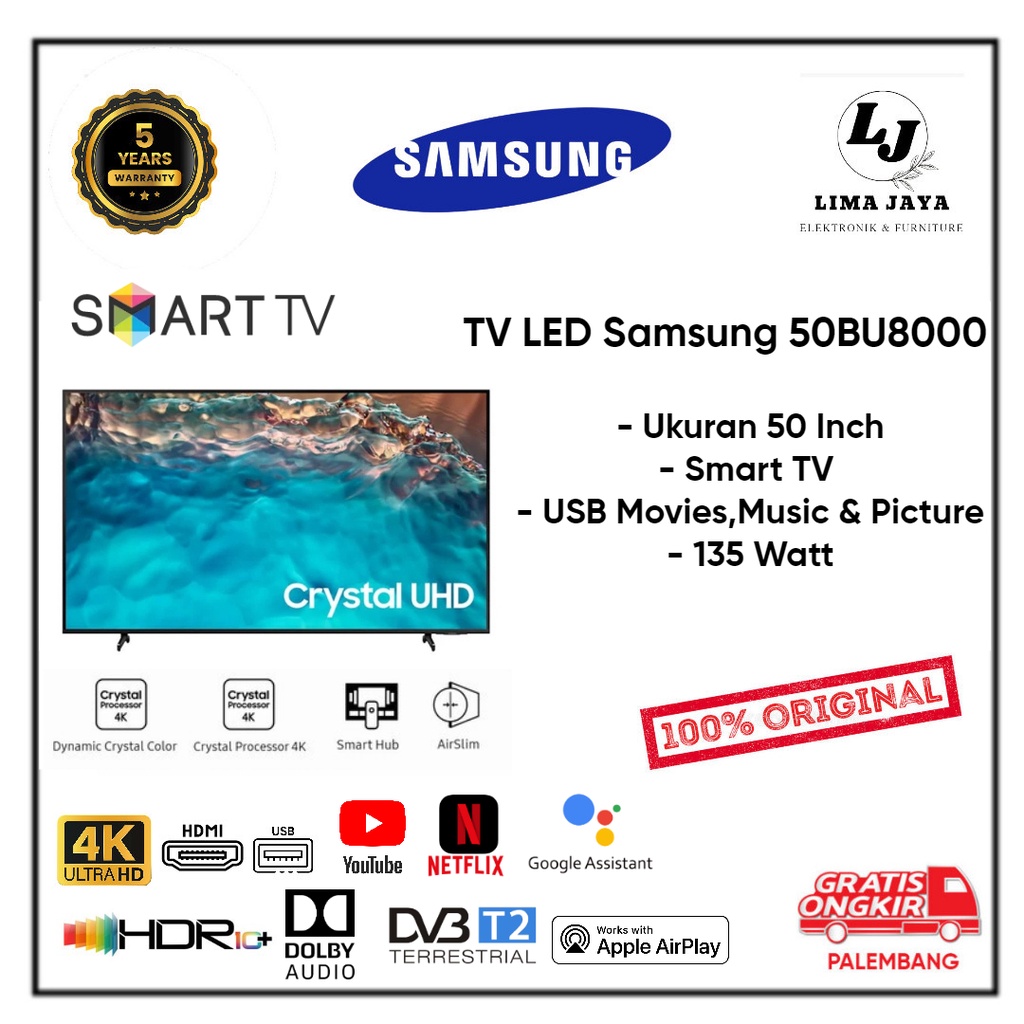 SAMSUNG LED TV 50BU8000 SMART TV LED Samsung 50 Inch