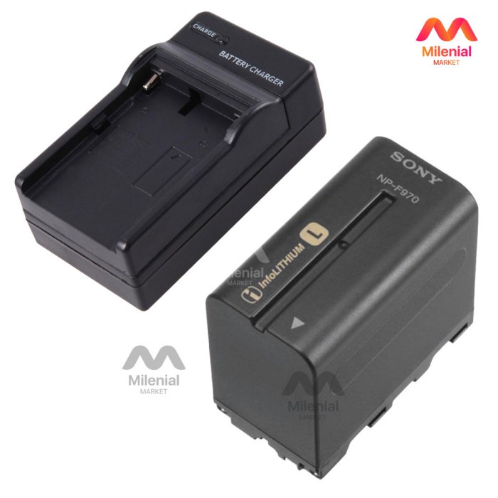 Terlaris Paket Battery Charger Sony Np F970 Npf970 Np-F970