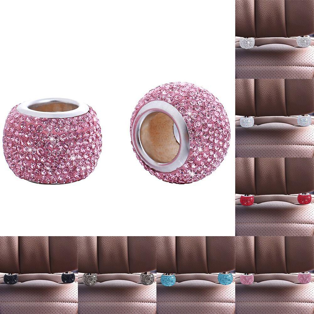 POPULAR 2pcs Bando Mobil Kerah Dekorasi Aksesoris Interior Mobil Berlian Imitasi Diamond